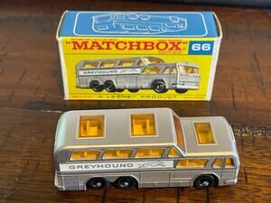 1960s Lesney Matchbox No. 66 Greyhound Coach w/ original box